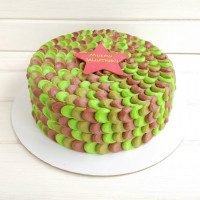 Торт на 23 февраля без мастики