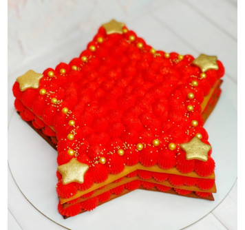 Торт красная звезда на 23 февраля