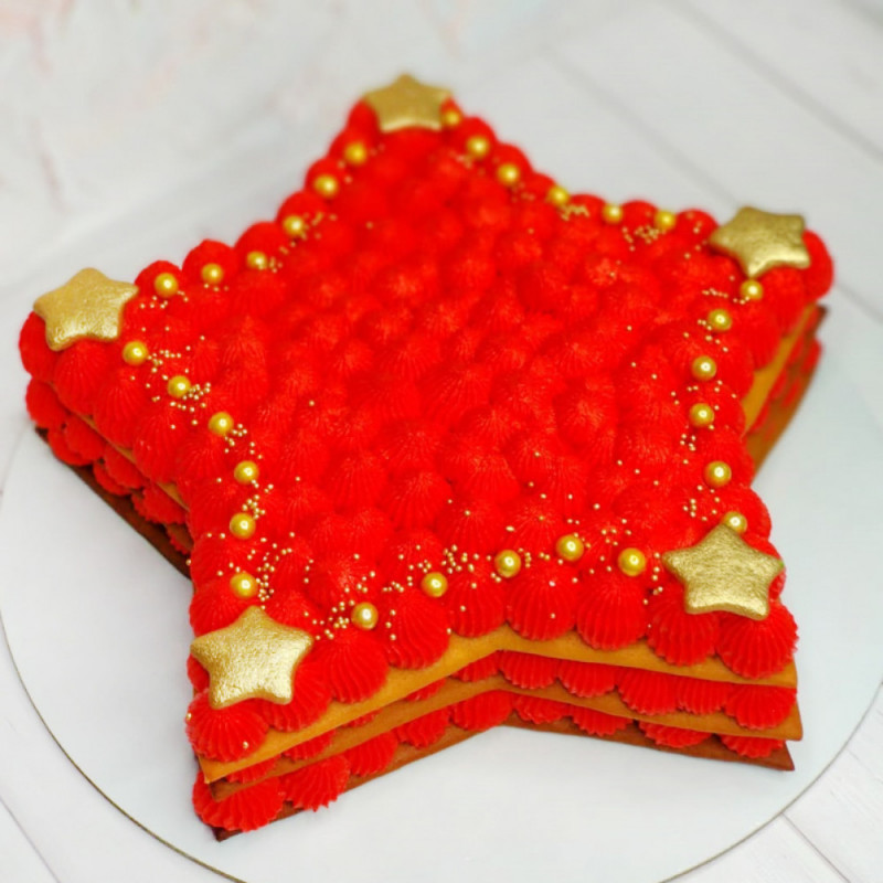 Торт красная звезда на 23 февраля