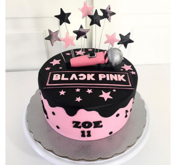 Торт с микрофоном Black Pink