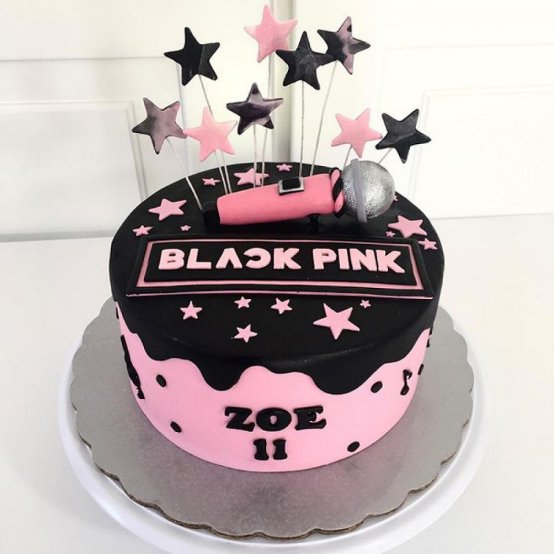 Торт с микрофоном Black Pink