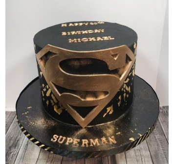 Торт золотой Супермен