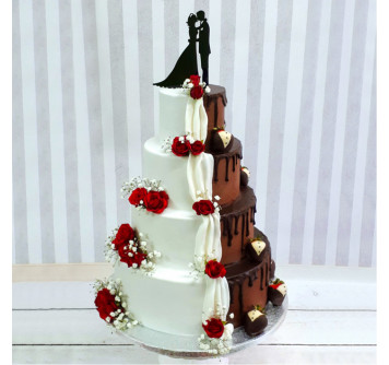 Ягодный свадебный торт