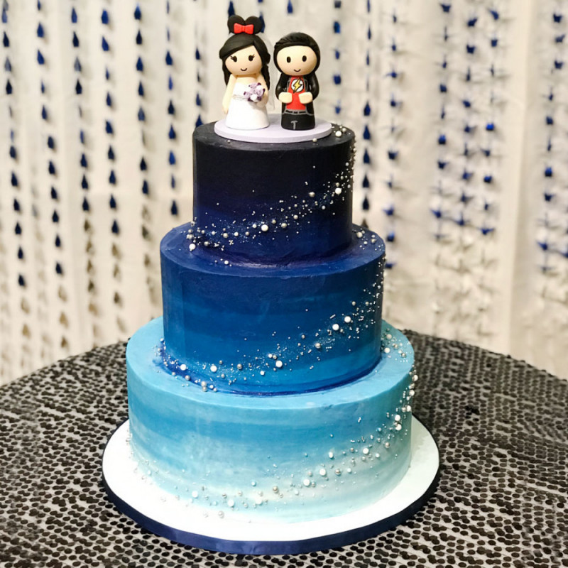 Свадебный торт на тему космоса
