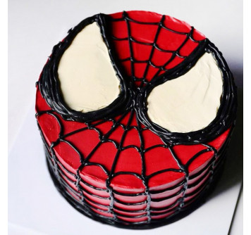 Торт Человек паук из крема