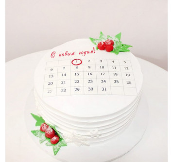 Торт новогодний календарь