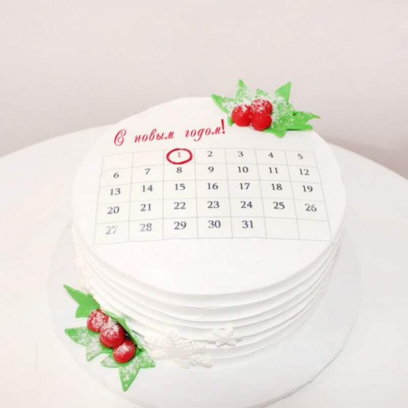 Торт новогодний календарь