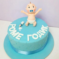 Торт с малышариками на 1 год