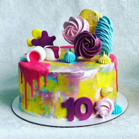 Торт Слайм на 10 лет
