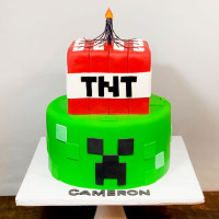 Торт мальчику на 10 лет Майнкрафт