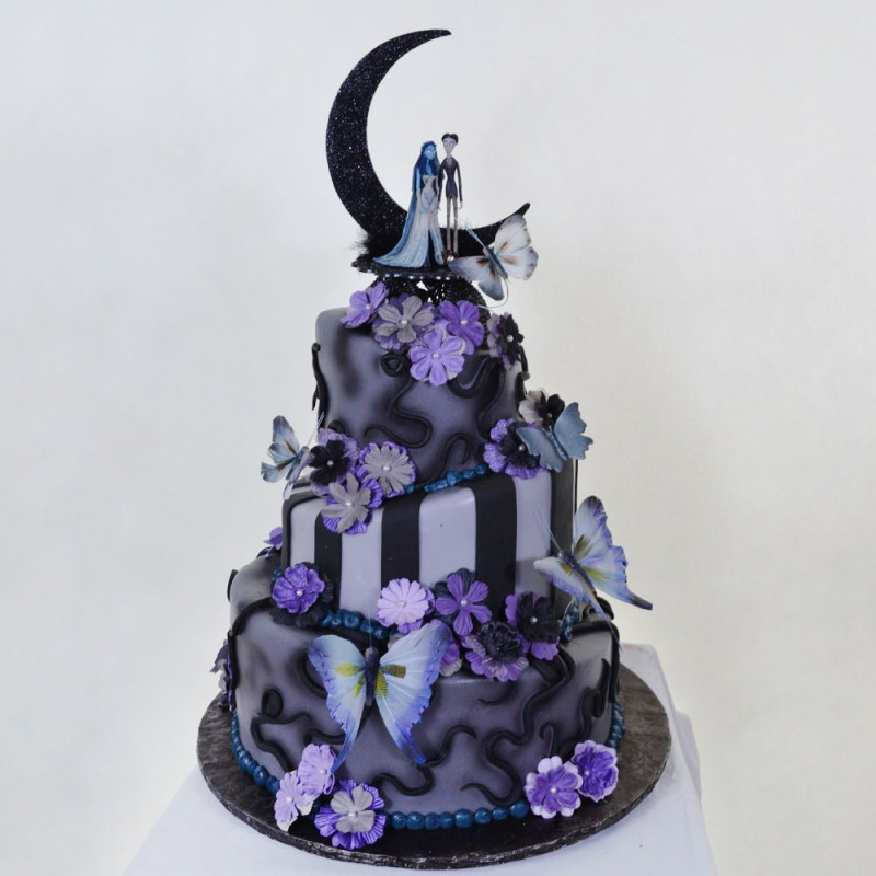 Свадебный торт в стиле Хэллоуин