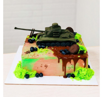 Торт танк на день рождения