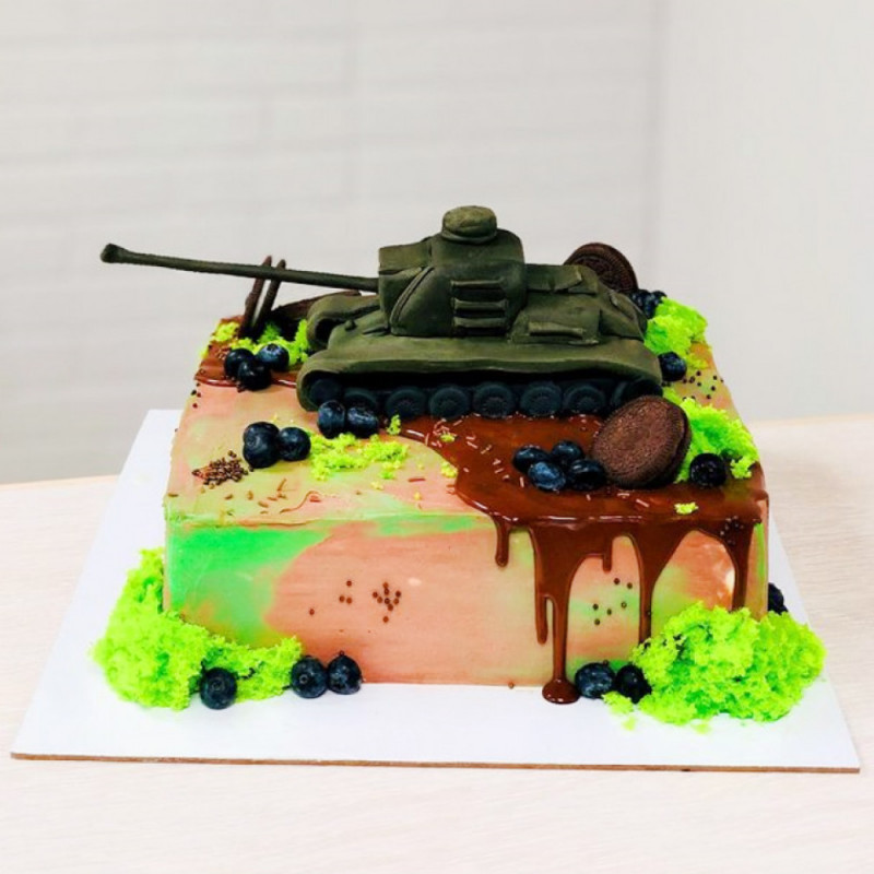 Торт танк на день рождения