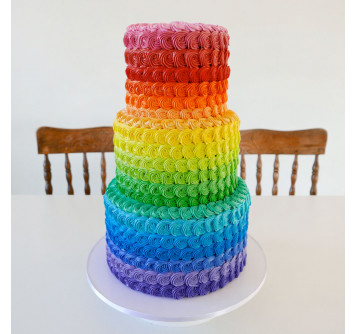 Свадебный торт в стиле радуга
