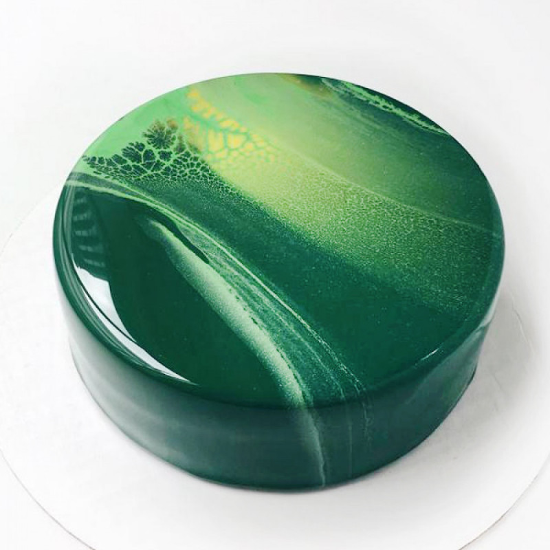 Зеленый муссовый торт