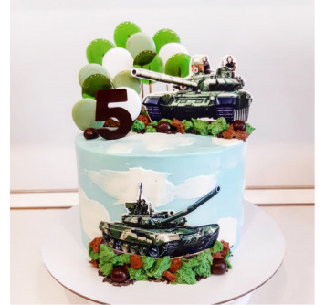 Торт танк для мальчика 5 лет