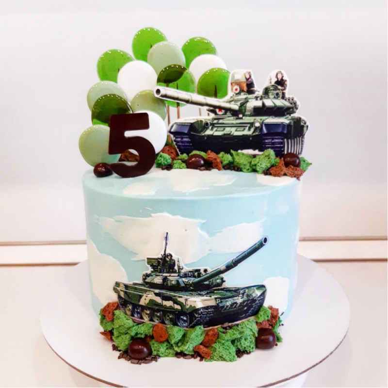 Торт танк для мальчика 5 лет