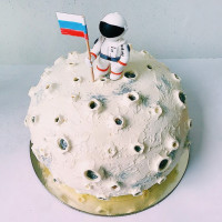 Торт космонавт на Луне