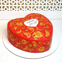 Торт сердце в русском стиле