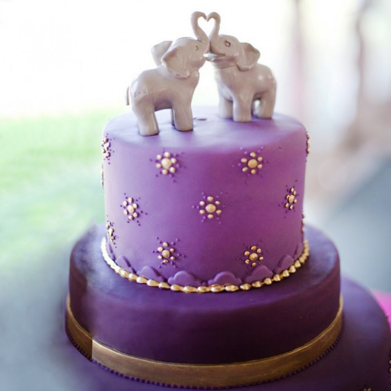 Торт со слониками на свадьбу
