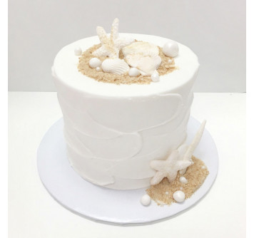 Торт на свадьбу в морском стиле