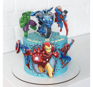 Торт мальчику супер герой на день рождения