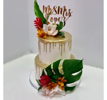 Свадебный торт топпер с инициалами