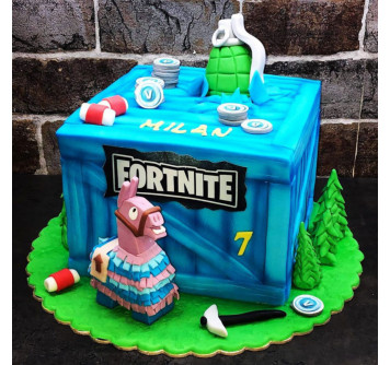 Торт на день рождения мальчику Фортнайт