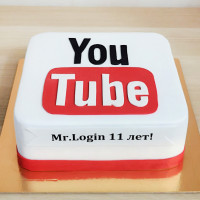Торт кнопка Ютуба