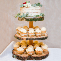 Открытый свадебный торт из капкейков