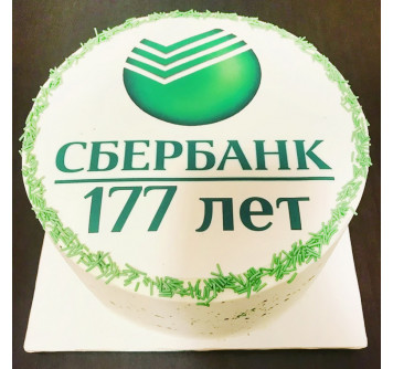 Торт с логотипом Сбербанка