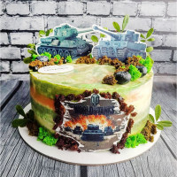 Торт World of Tanks для мужчины