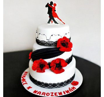 Свадебный торт на тему танцев