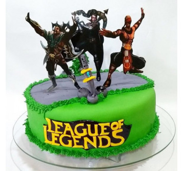 Торт с героями из игры Лига Легенд