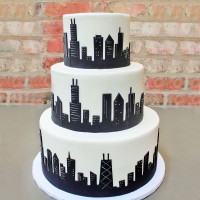 Свадебный торт в стиле Чикаго