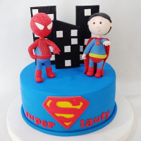 Торт Супермен и Спайдермен