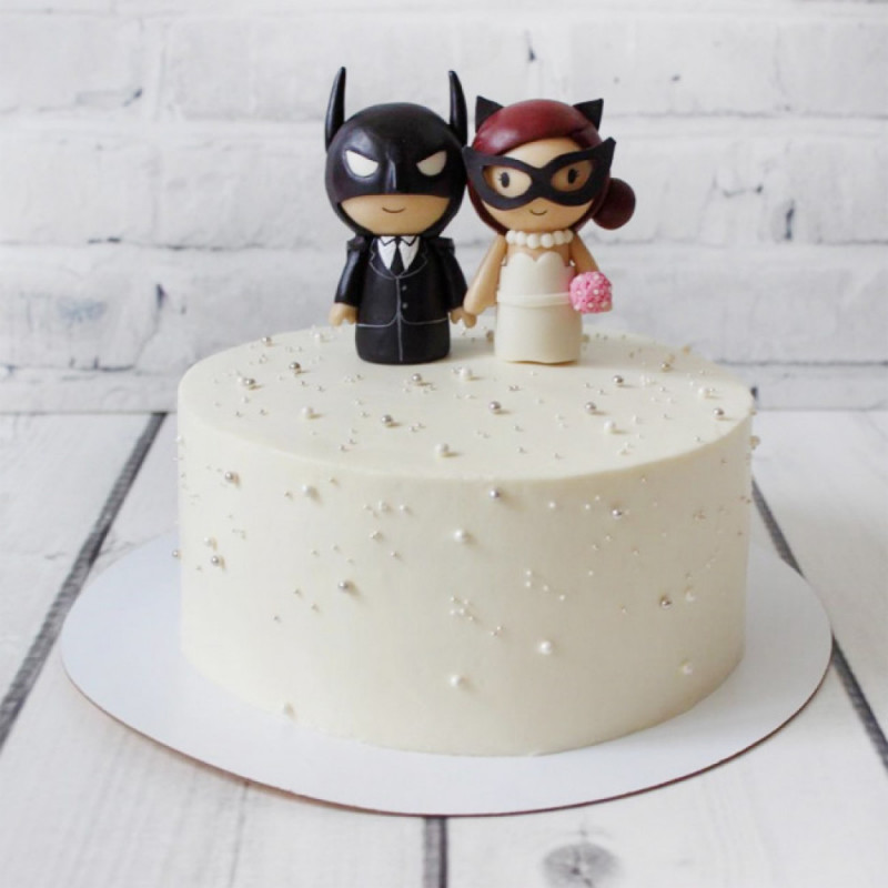 Свадебный торт Бэтмен и Женщина-кошка