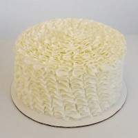 Свадебный торт с рюшами из крема