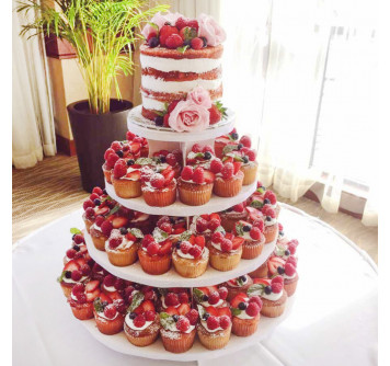 Свадебный порционный «Голый торт»