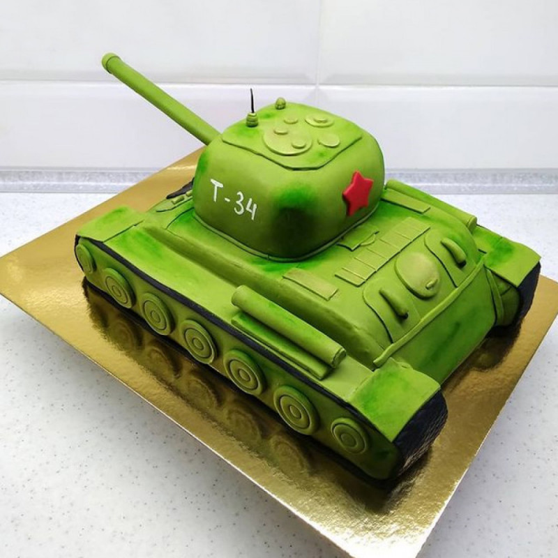 Торт в виде танка Т 34