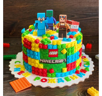 Торт Lego Minecraft