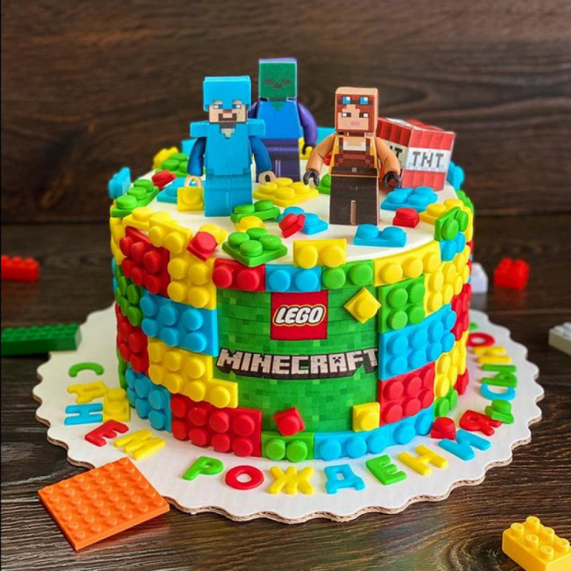 Торт Lego Minecraft