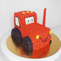 Торт трактор из крема
