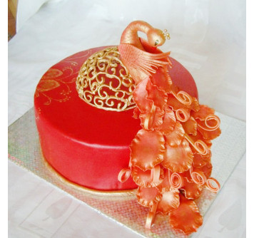 Свадебный торт с Жар-птицей