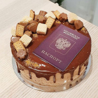 Торт с паспортом парню