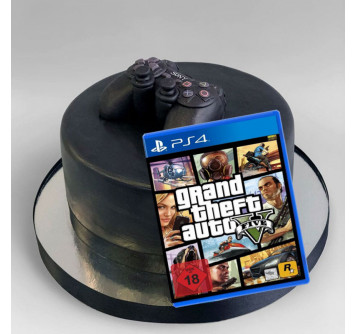 Торт с игрой ГТА для приставки PS4