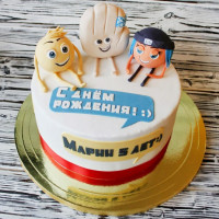 Торт с 3D фигурками Эмоджи