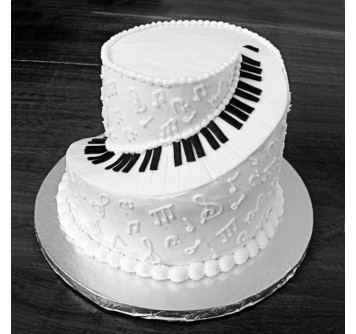 Свадебный торт на тему музыки