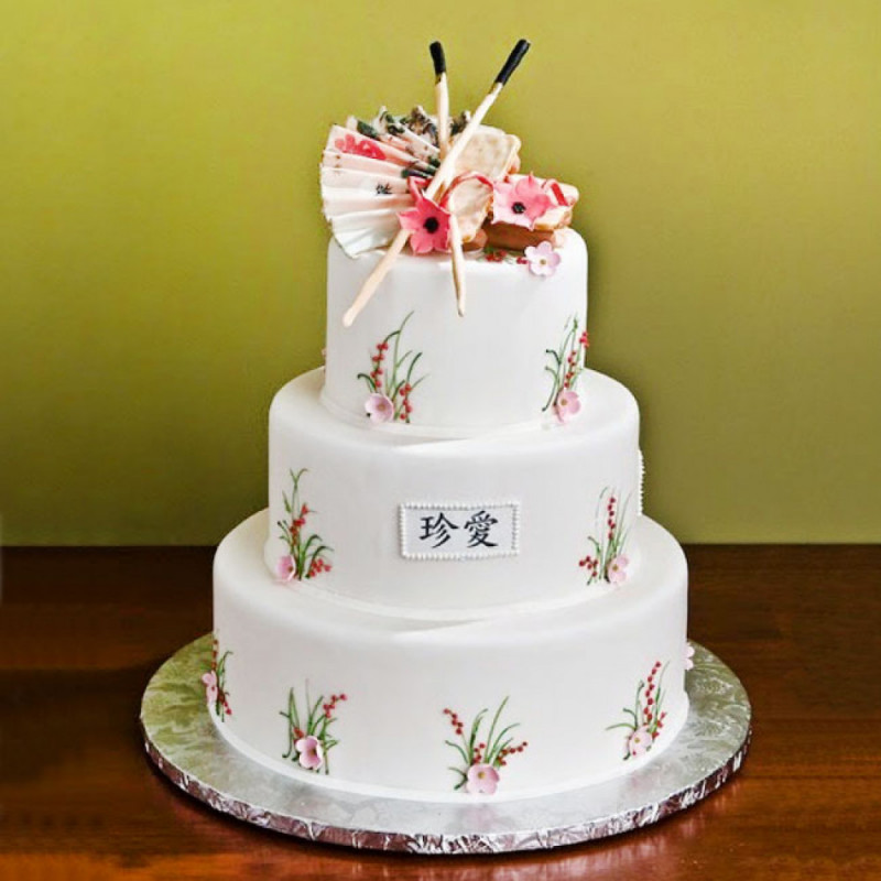 Торт на японскую свадьбу
