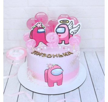 Торт на день рождения девочки Амонг АС